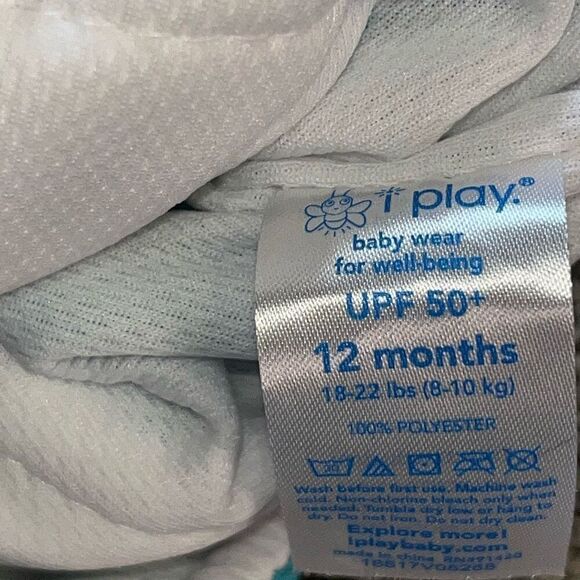 I Play Baby Size 12 Months Reusable Swim Aqua Blue Infant Ocean Beach - Picture 2 of 3